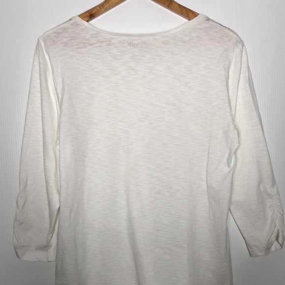 Zenergy Gold Chain Printed White Tee Plus Size 1X - Picture 10 of 11